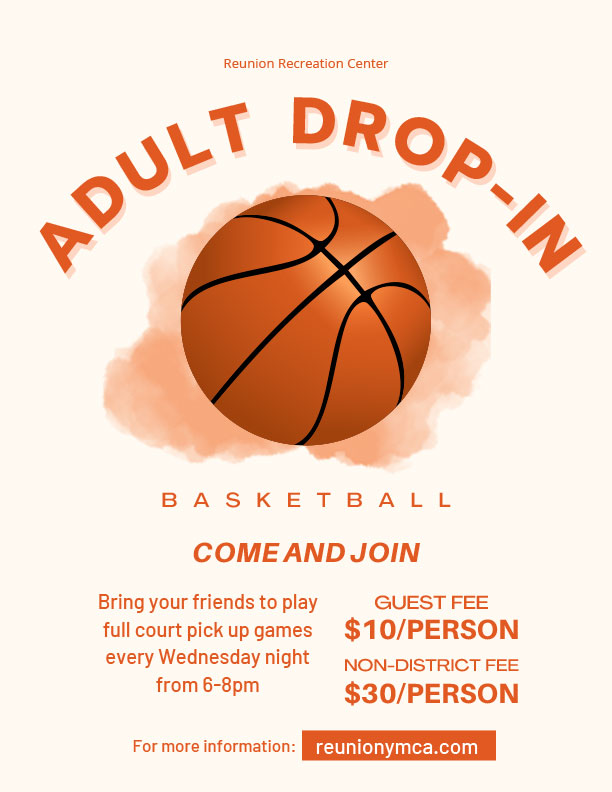 Drop in basketball flyer